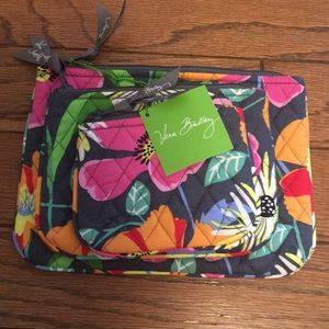 Vera Bradley Jazzy Blooms cosmetic trio